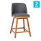 Flash Furniture 24" Gray LeatherSoft Wooden Counter Stools, PK 2 CH-192162X000PU-24-GY-GG - alternate 9